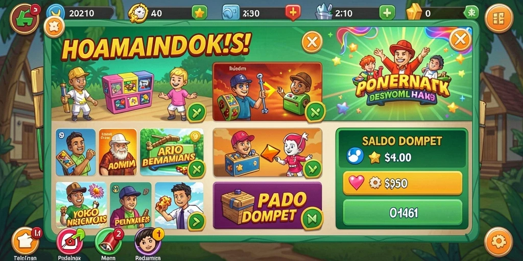 agenjitu - Menu permainan yang interaktif dan mudah dinavigasi.